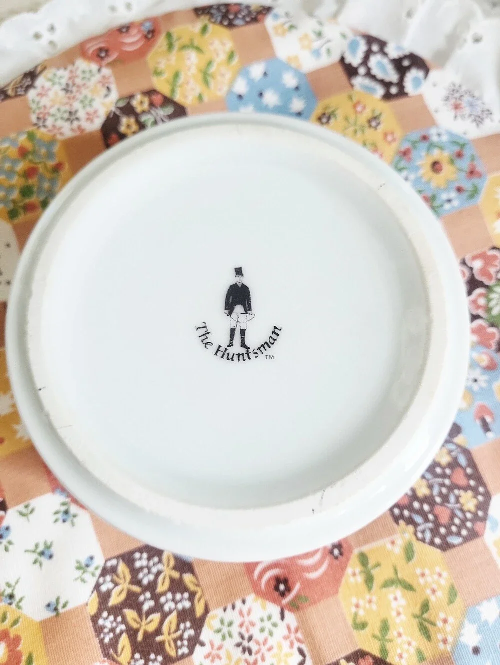 Vintage The Huntsman Equestrian Porcelain Trinket Box English Country